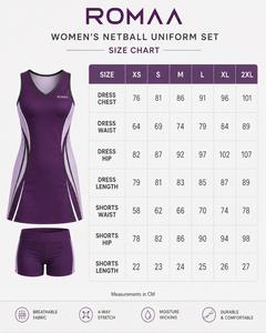 Vestido de Netball Personalizado en Morado Lila y Negro para Mujer, con Pantalones Cortos Interiores, Cuello en V, Uniforme de Equipo, Corte Atlético - Product Image 4