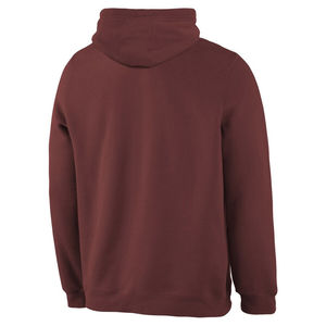 เสื้อฮู้ดดี้ผู้ชายสีแดงเลือดหมู แขนยาว ผ้าฟลีซ มีกระเป๋าจิงโจ้ ผ้าฝ้าย 100% ทรงโอเวอร์ไซส์ เป็นมิตรกับสิ่งแวดล้อม แบรนด์สั่งทำได้ - Product Image 6