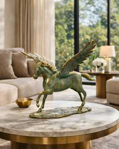 Figura de Pegaso de Latón Hecha a Mano, Escultura Animal Moderna y Tradicional, Decoración de Mesa, Pieza de Arte para Sala de Estar, Personaliza tu Estilo - Product Image 4