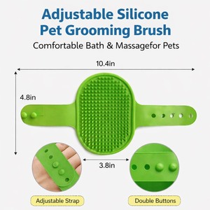 Cepillo de Baño para Mascotas de Plástico Ecológico TPR, Guante de Masaje para Perros y Gatos, Cepillo de Limpieza Suave para Eliminar el Pelo Suelto, para el Cuidado de Mascotas en el Hogar - Product Image 6