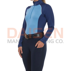 Women Equestrian Compression Base Layer <b>Thermal</b> Riding Shirt Long Sleeve Warm Breathable Stretch <b>Top</b> OEM Supply - Product Image 5