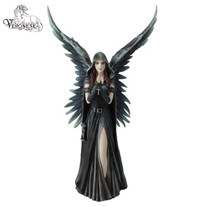 ANGE VERONESE-GUARDIAN par SELINA DÉCORATION FENECH-HOME ARTISANAT EN RÉSINE Série Art Déco Figurine Fantaisie de Luxe Peinte à la Main - Product Image 6