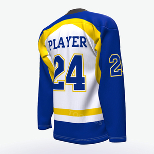 Maillot de hockey sur glace pour adulte personnalisé de haute qualité 100% polyester écologique à séchage rapide avec impression par sublimation - Product Image 5