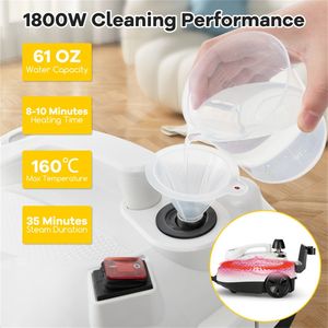 Pulitore a Vapore Elettrico con Serbatoio Grande, Portatile, per Uso Domestico e Alberghiero, Certificato ETL, in Plastica e Alluminio - Product Image 6