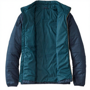Men's Winter Puffer <b>Jacket</b> Solid Color Stand Collar Zipper Closure Windproof Polyester Filling Casual Style 2026 - Product Image 1
