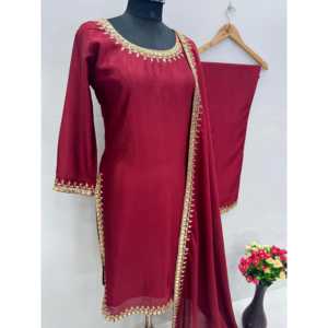 Ropa de fiesta de diseñador para mujer, parte inferior superior y hermoso conjunto Dupatta - Product Image 2