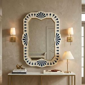 Bone Inlay <b>Round</b> Wall <b>Mirror</b> Handmade Modern Luxury <b>Mirror</b> Custom Design - Product Image 6
