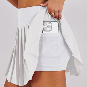 Womens <b>Athletic</b> Tennis Skirt Stretch Sportswear Quick Dry Breathable Skort Custom Design Workout Wear For Outdoor Sports - Product Image 6