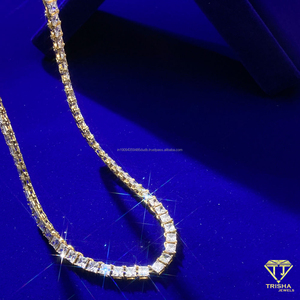 Collier tennis élégant style baguette avec maillons en pierres rectangulaires, bijoux de luxe pour femmes - Product Image 3