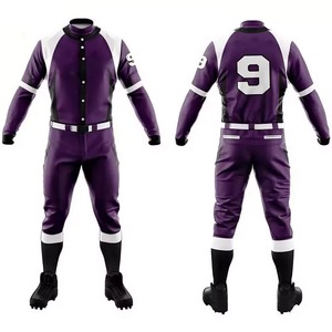 Digital Printed Baseball Uniform Set 100% Polyester Breathable Anti-UV Quick Dry Moisture Wicking Solid Team Name Training Wear - Product Image 6