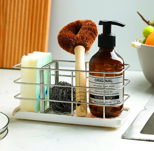 Classic stainless Steel sink Sponge holder Custom kitchen Hook Type Sponge <b>Rack</b> For Dishcloth Draining use In Wholesale - Product Image 5