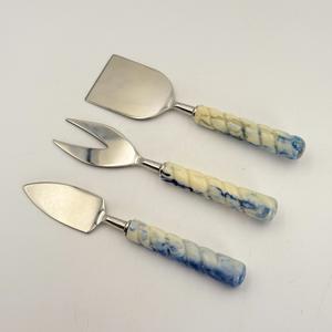 Juego de Quesos de Diseño, 3 Piezas, Utensilios para Queso Modernos y Elegantes, Acero Inoxidable Pulido a Espejo, Juego de Quesos de Lujo para Mesa - Product Image 3