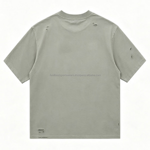 Camiseta Personalizada de Cuello Redondo y Manga Corta para Hombre, con Estampado de Letras en Relieve, Estilo Vintage, 100% Algodón Tejido, Corte Regular - Product Image 3