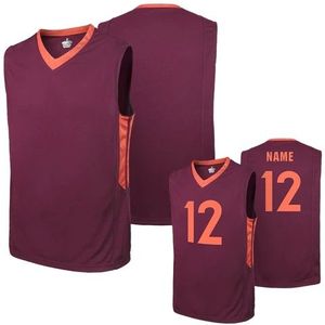 Conjunto de Uniforme de Baloncesto Sublimado Personalizado, Sin Mangas, Cuello en V, Blanco y Rojo, Malla, Unisex, Adulto, Ropa Deportiva Transpirable - Product Image 6