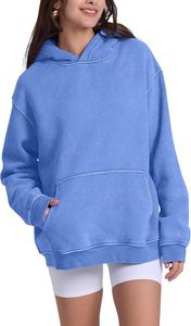Vente en gros de sweats molletonnés épais 100% coton 360g sans cordon, service OEM, logo personnalisé, streetwear oversize pour l'hiver - Product Image 5