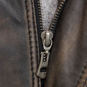 Chaqueta de Cuero Genuino para Hombre, Estilo Urbano, Cuello Alto, Impermeable, Cortavientos, Transpirable y Ligera para Invierno - Product Image 6
