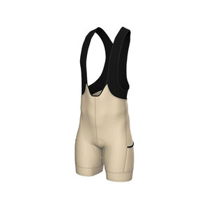 Cuissard de cyclisme pour homme beige et noir, style ajusté, anti-humidité - Product Image 1