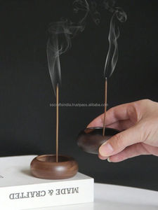 High on Demand Handmade Wood Round <b>Incense</b> <b>Stick</b> <b>Holder</b> for Home Fragrance Available at Best Price from India - Product Image 3