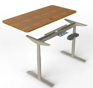 Omni Retângulo Perna Econômico 2 Motores 3 Estágios Altura Ajustável Sit Standing Home Office Table Desk