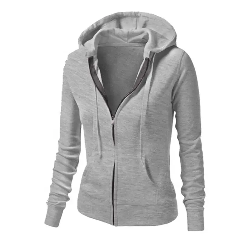 Sudadera con capucha para mujer, de Sport, con cremallera