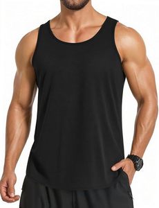 Camiseta sin Mangas para Hombre OXLO LEATHER, Tejida en 100% Algodón, Secado Rápido, Transpirable, Diseño Sólido, Estilo Urbano, Servicio OEM, Tela de 180g - Product Image 4
