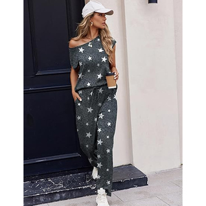 Ensemble décontracté surdimensionné pour femmes, t-shirt à manches courtes et pantalon large assorti - Product Image 4