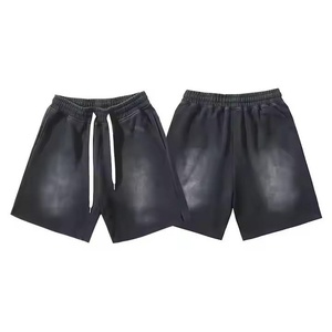 Vêtements pour hommes > Vêtements décontractés pour hommes > Short tricoté imprimé respirant à cordon de serrage, taille mi-haute, longueur genou, 220 g/m² - Product Image 1