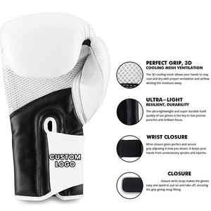 Guantes de Boxeo de Cuero Genuino Hechos en Pakistán, con Cordones, Logotipo Personalizado, Servicio OEM/ODM, Personalizables, Transpirables, que Absorben la Humedad - Product Image 2