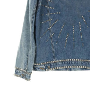 Chaqueta de Mezclilla Personalizada para Hombre, sin Capucha, con Cuello Alto, Detalle de Botones con Logotipo Frontal, Diseño Impreso, Talla y Logotipo Personalizables - Product Image 5