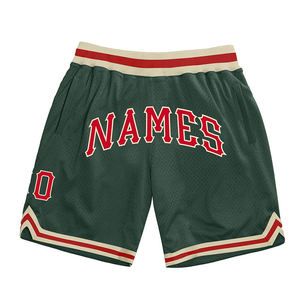 Shorts de basketball personnalisés pour hommes, style rétro, en maille, respirants et à séchage rapide, vente en gros à prix réduit - Product Image 2
