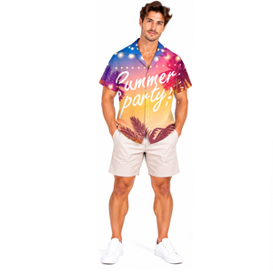 Camisa de Hombre con Cuello Camisero, Diseños Personalizados, Estampado a Cuadros, Transpirable, Ecológica, Anti-UV, Botones de Cuerno, Tela Premium - Product Image 6
