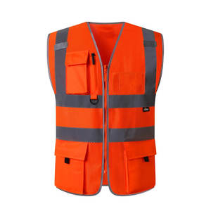 Gilet de sécurité haute visibilité unisexe, uniforme de travail réfléchissant, vert, polyester, toutes saisons, pour la sécurité - Product Image 5