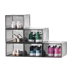 Set di 6 Scatole Trasparenti in Plastica per Sneaker, Organizzatori Impilabili per Scarpe con Porta Magnetica, Misura 13, Ideali per la Conservazione delle Calzature - Product Image 2