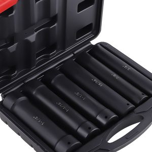 Juego de Llaves de Impacto de Alta Resistencia de 1/2 Pulgada, Extra Profundas, Cuadradas, con Acabado Cromado para Reparación de Camiones Industriales OEM - Product Image 2
