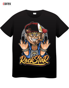 Camiseta de Algodón Tejido con Estampado DTF Personalizado, Estilo Vintage Negro, para Hombre y Mujer, Corte Regular, Antiencogimiento y Secado Rápido - Product Image 2