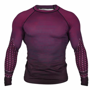 <b>Customized</b> <b>Design</b> Printed Anti-UV Eco-Friendly Moisture Wicking Rash Guard Men's <b>Compression</b> <b>Shirt</b> Front Spandex/Polyester 220g - Product Image 1