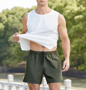 <b>Men's</b> Green Geometric <b>Pattern</b> Drawstring <b>Shorts</b> Quick Dry Casual Mid Waist Woven Polyester Sport <b>Shorts</b> <b>men</b> summer <b>shorts</b> - Product Image 1