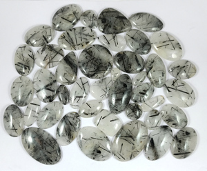 Natural Tourmaline Quartz Loose Gemstone Cabochons <b>Crystal</b> Minerals Wholesale Supplier Bulk Deals - Product Image 1