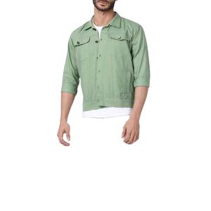 Vente en gros Veste en jean pour hommes Style coupe ajustée Vestes et manteaux en jean pour garçons Adolescents Vestes en jean pour hommes - Product Image 1
