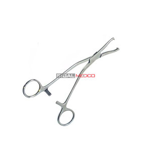 Pince à os orthopédique manuelle Dingman en acier inoxydable, design incurvé, 2x2 dents, robuste, grande taille - Product Image 3