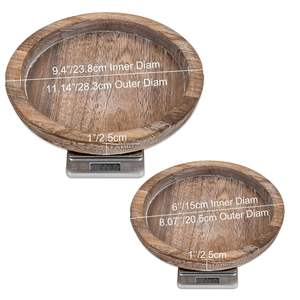 Rustic Wooden Serving Tray Round <b>Coffee</b> <b>Table</b> Decorative Candle Holder Base <b>Small</b> Wooden for Home Decor - Product Image 5