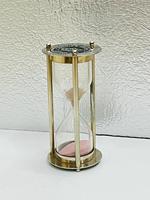 Sablier 3D en aluminium de 6 pouces, finition nickel argenté, design croix, pièce de table moulée, pour fête de remise de diplôme, style OLD WORLD