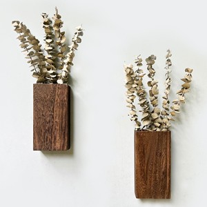 Handcrafted Mango Wood Rustic <b>Planters</b> | Distressed Walnut Finish | Wholesale - Product Image 4
