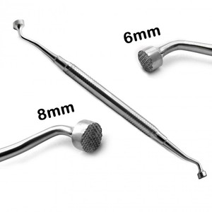 Instrument de compression osseuse dentaire 6mm 8mm, poignée moletée argentée, outil chirurgical manuel de classe I - Product Image 1