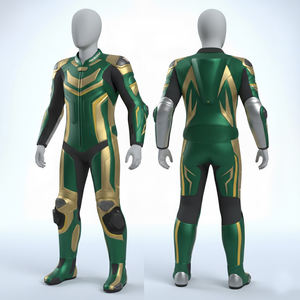 Conjunto de Motocross de Alta Calidad para Niños - Traje de Carreras de Motocicleta Juvenil, Pantalones Transpirables de Cuero Genuino, Chaquetas de Motocicleta - Product Image 2