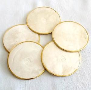 Handmade <b>Abalone</b> Inlay Coasters Premium <b>Shell</b> Mosaic Drink Mats Luxury Coffee Dining Table Decoration - Product Image 5