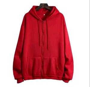 Sweat-shirt à capuche pour homme, en molleton tricoté, fermeture éclair, écologique, manches longues, imprimé devant et derrière. - Product Image 1