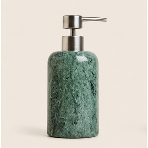 Natural Green Marble <b>Soap</b> Dispenser Modern Bathroom Accessories <b>Set</b> Liquid Hand Wash Bottle with Stainless Steel Pump for Hotel - Product Image 1