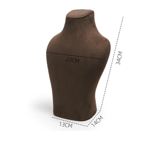 Busto de terciopelo para exhibición de joyas, soporte para collares, para visual merchandising en tiendas - Product Image 6