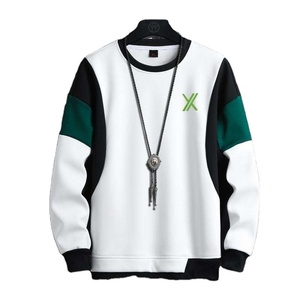 Sudadera Deportiva Personalizada para Hombre, 100% Algodón, Invierno, Cuello Redondo, Diseño Sólido con Contraste, Impresión Digital, Estilo Urbano - Product Image 1